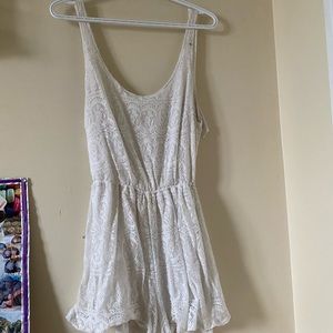 White lace romper